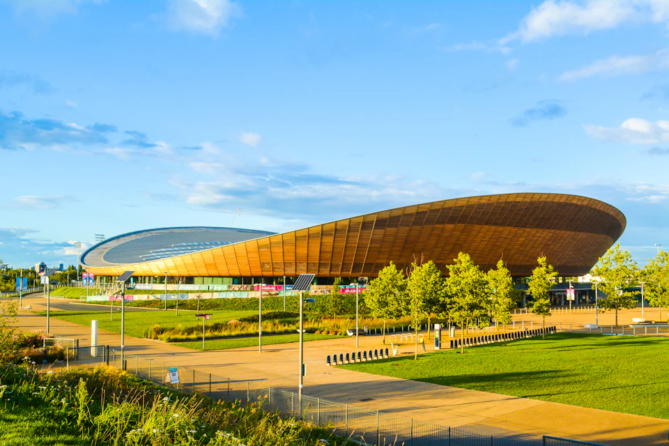 The velodrome in the Queen Elizabeth Olympic Park, Stratford, east London